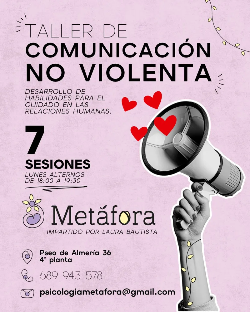 Cartel del taller: Taller de comunicación no violenta